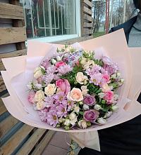 Букет цветов из:  Розы и Хризантемы #REPLACE_PRED# Карамышево 