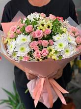 Букет цветов из:  Розы и Хризантемы #REPLACE_PRED# Карамышево 